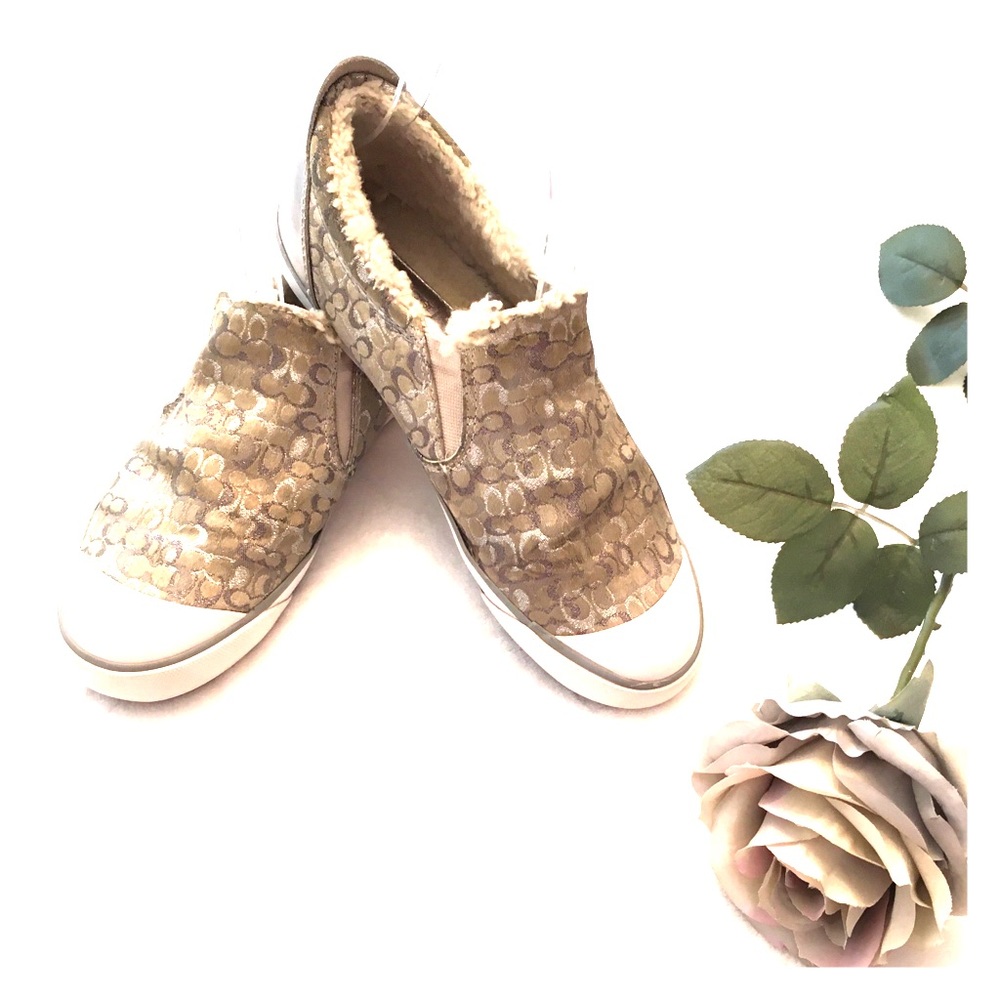 Coach “Beale” silver sneakers